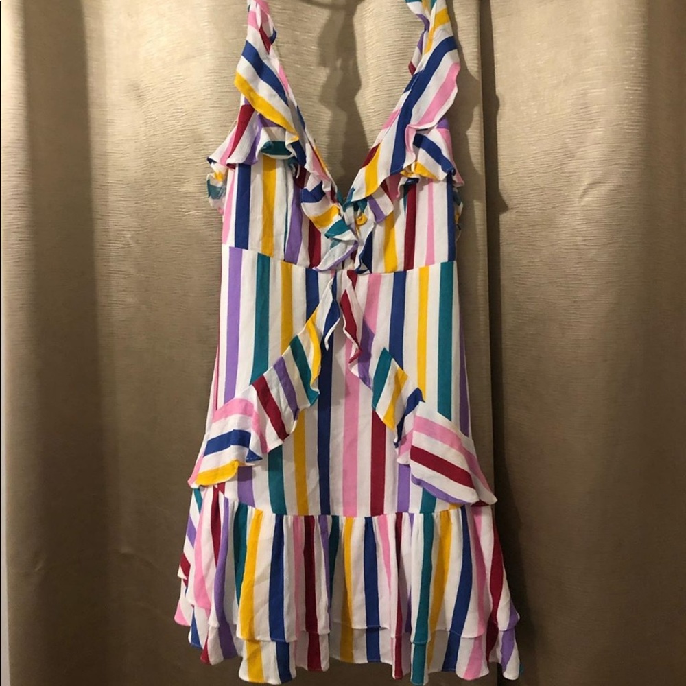 stripe rainbow dress
